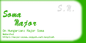 soma major business card